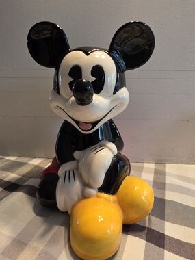 Black & White Ceramic Mickey Mouse Figurine Bank - Home Accent
